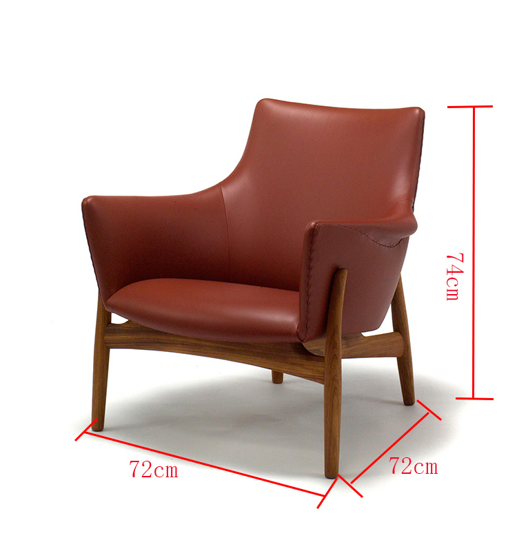 2019 Leisure Wooden PU Leather Hotel Furniture Armchair