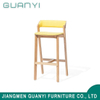 Modern Solid Ash Wood with Fabric Back Seat Bar Stool