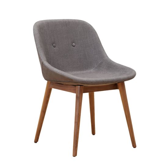 Classic Wood Design Fabric Dining Chair
