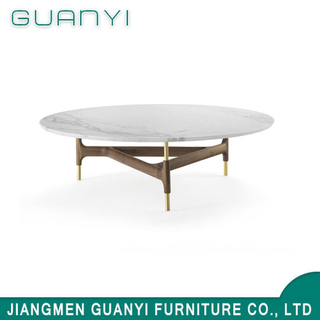 2019 Modern Wooden Furniture Marble Golden Coffee Table