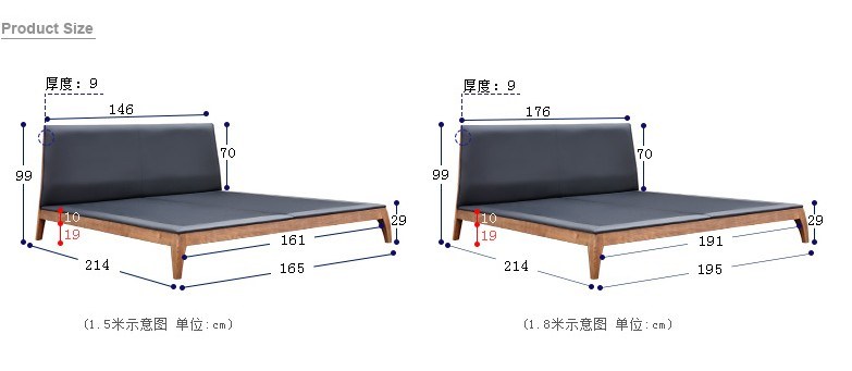 black wood bed frame