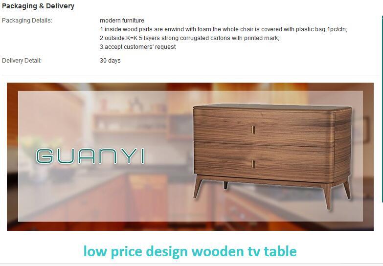 China Supplier Brown and American Wood Elegant Wooden TV Stands