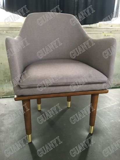 Hot Sale Upholstery High Density Wooden Leg Chair