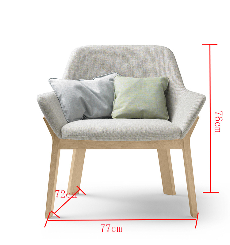 2019 New Wooden Simply Hotel Furntiure Leisure Armchair