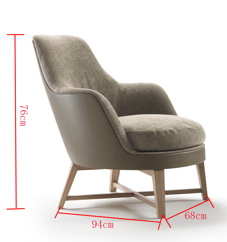 2019 Wooden High Back Hotel Furniture Leisure Armchair