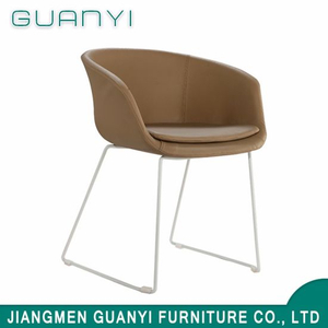 Soft PU Leather Seat with Metal Legs Dining Room Chair