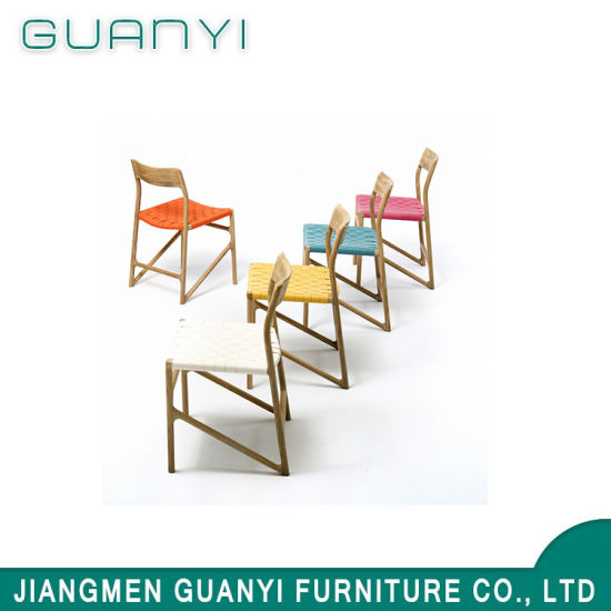 Modern Colorful Simple Design Wooden Restaurant Dining Chair