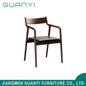 Modern Design Solid Ash Wood Leather Seat Chair