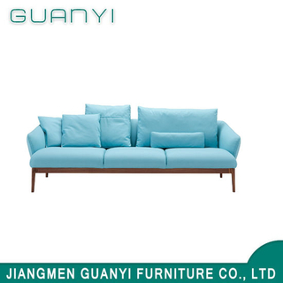 Modern Home Furniture Blue Soft Two Seats Bed Room Furniture Fabric Sofa for Living Room