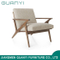 New Solid Ash Wood with Fabric Foam Armchair Living Room