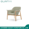 Simple Ash Wooden Furniture Leisure Fabric Armchair