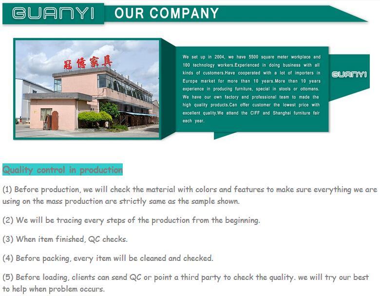 Stitching Fabric Colorful Wooden Square Stool