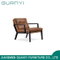 Modern Solid Ash Wood Frame PU Seat Leisure Chair for Home Hotel Use