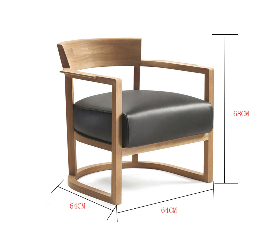 2019 Hot Sale Nordic Leisure Chair Wooden Armchair