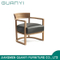2018 Solid Ash Wood with PU Leather Foam Seat Armchair
