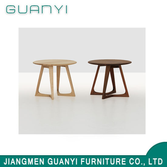2019 Modern Hot Sale Wooden Furniture Round Wooden Coffee Table