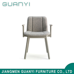 Modern High Back Fabric Cushion Armrest Chair