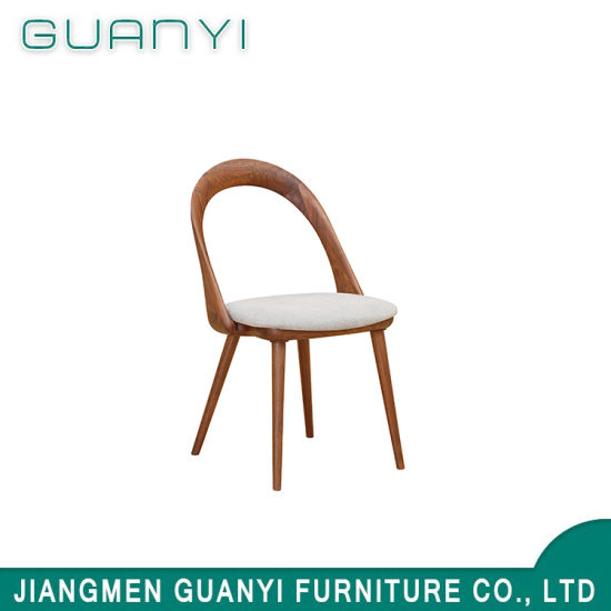 Top Quality Nice Looking Fabric Seat Solid Ash Wood Leg Dining Chair for Sale