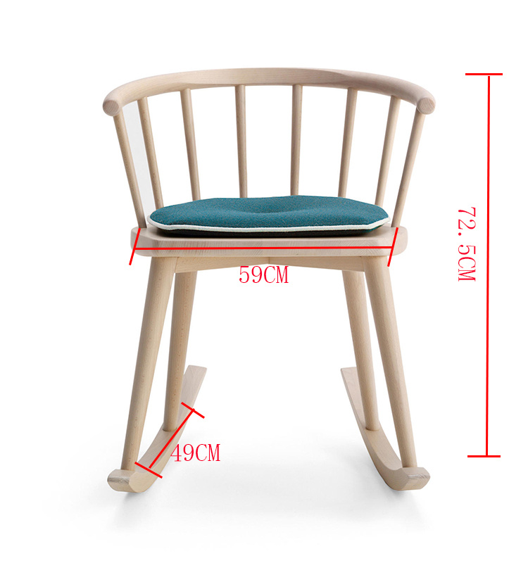 2019 Simply Wooden Rocking Hotel Furniture Leisure Armchair