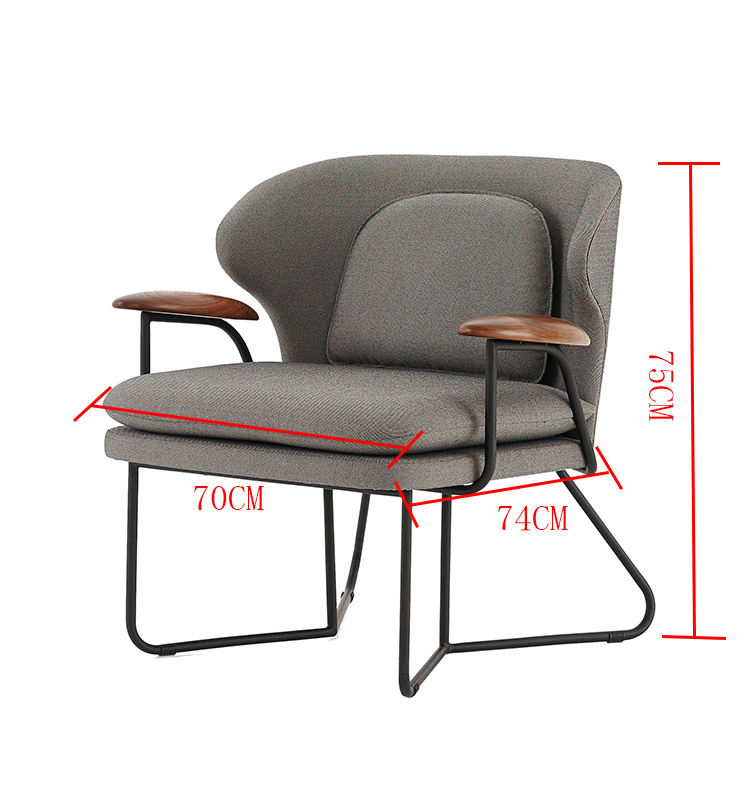2019 Modern High Back Metal Leg Hotel Leisure Armchair