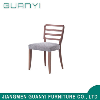 Wooden Legs Polyester Fabric Cover Dining Chair