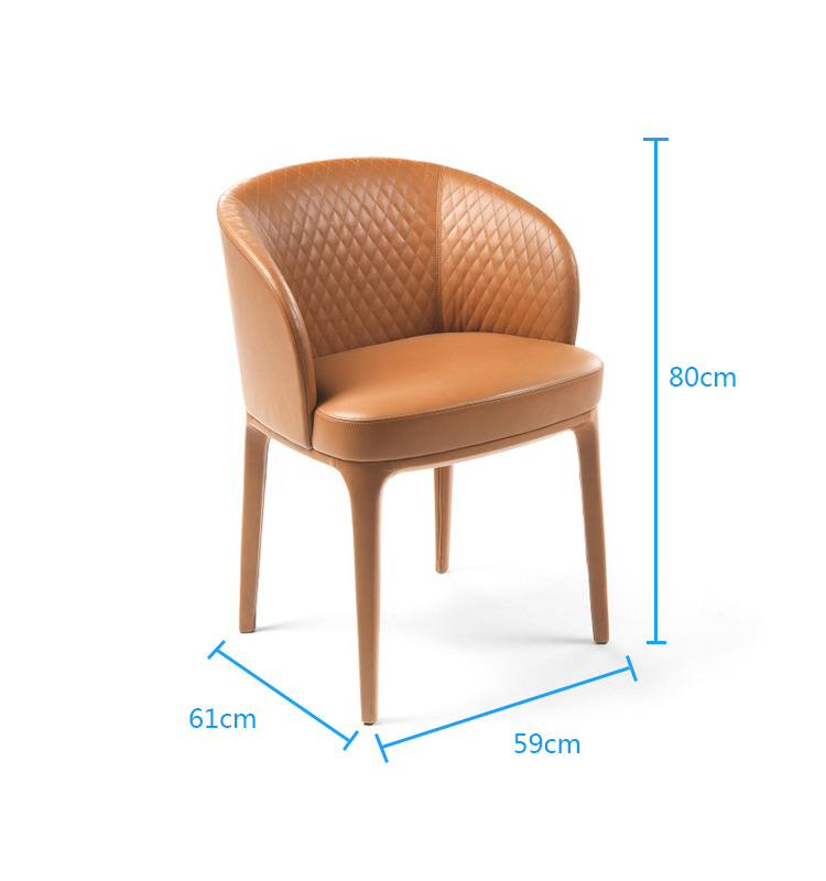 Medieval Style PU Leather Home Armchair Restaurant Chair