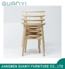 Simple Wooden Wedding Dining Banquet Stackable Back Chair