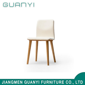 High Quality Upholstered White Dining Chair Wood Back Chair