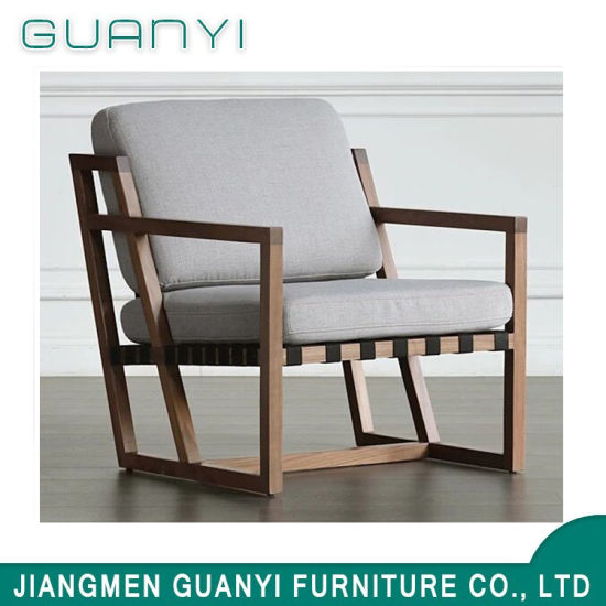 2018 Solid Ash Wood Frame with Fabric Foam Armchair