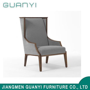 Wooden Frame Fabric Seat Hotel Home Armchair Furniture
