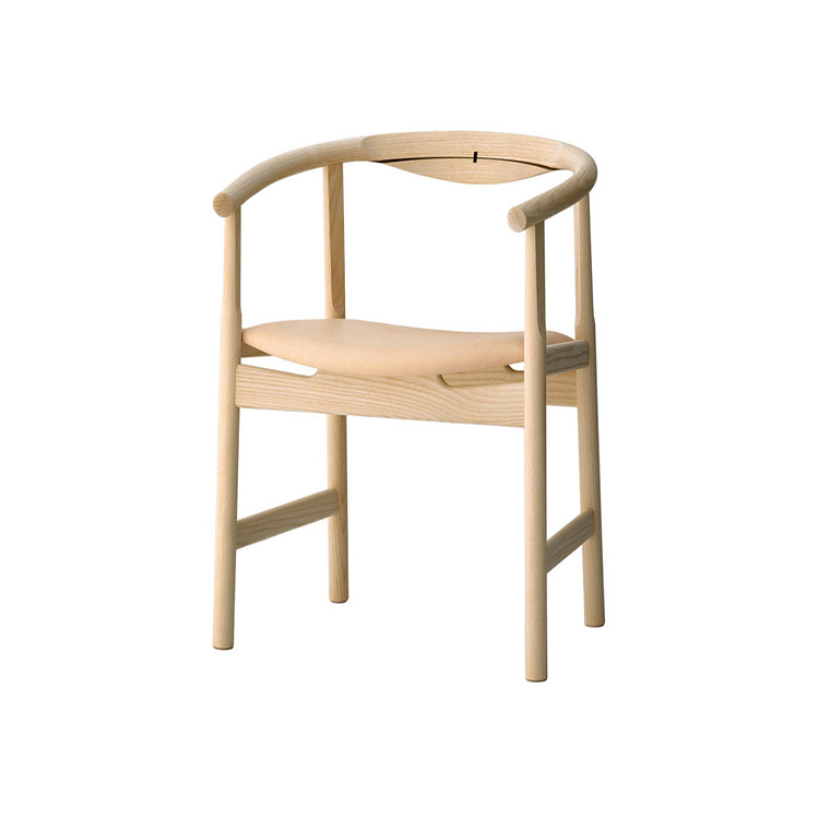 White Wooden Hotel Dining Chair 