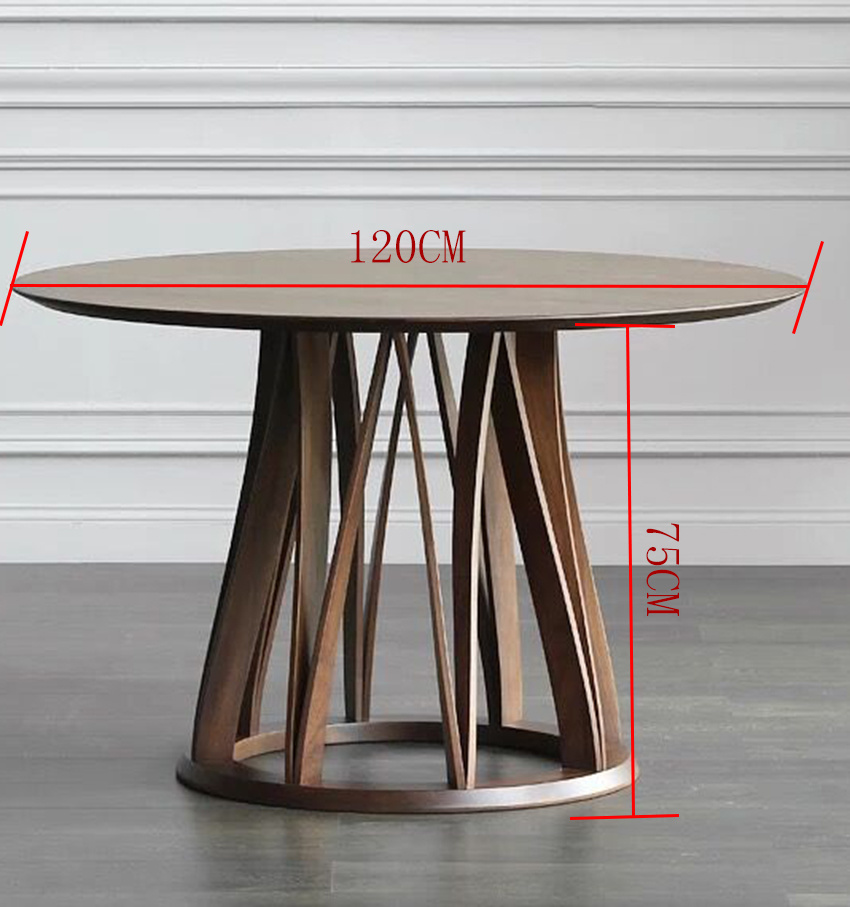 2019 New Round Wooden Round Dining Sets Restaurant Table