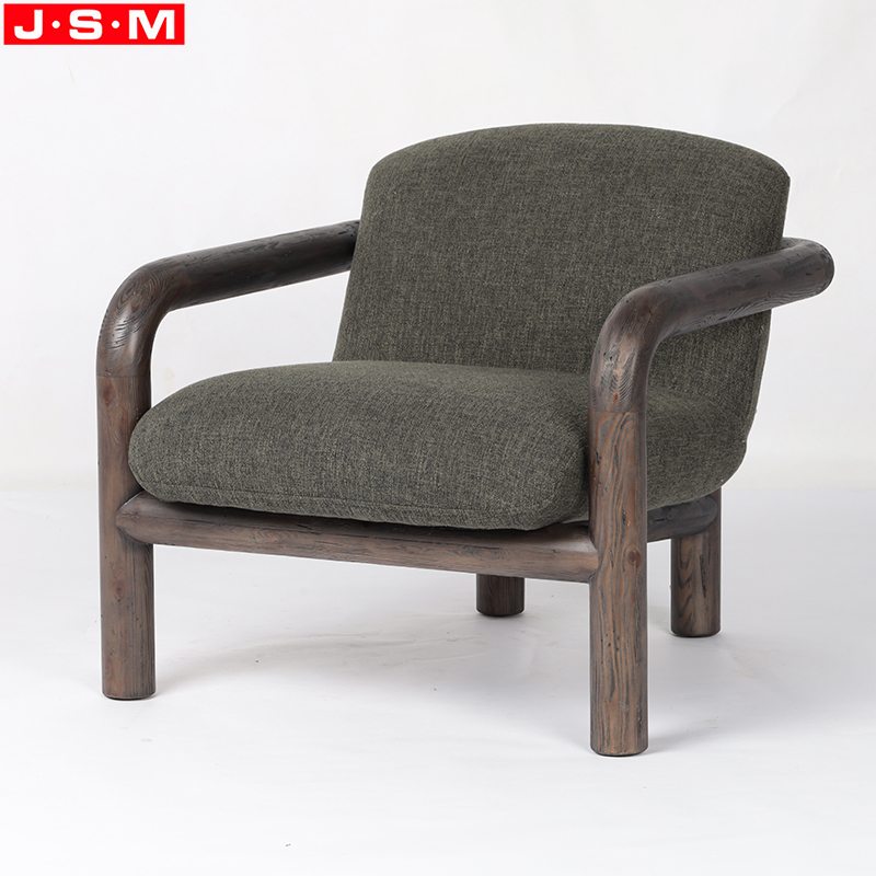 Modern Wooden Solid Wood Lounge Armchair Living Room Dining Leisure Armchair Inflatable Armchair