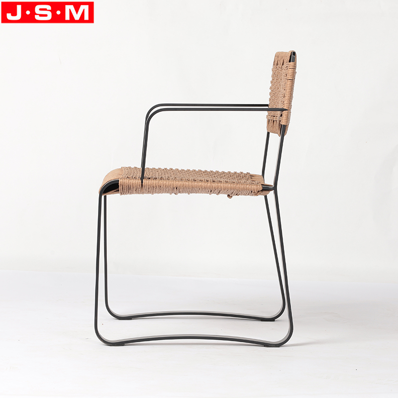 Modern Leather Dining Room Restaurant Paper Rope Back And Seat