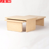 Plywood with Veneer Round Wooden Outdoor Living Room Tea Coffee Table Design Tea Table Tea Wood Table