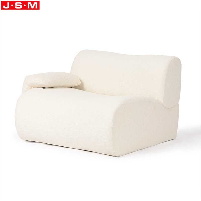 Good Quality Ash Timber Base White Color Ottoman Sofa Household Living Room Sofa