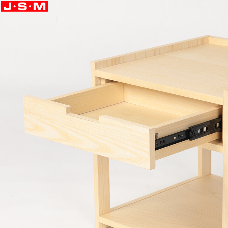 Good Quality Ash Timber Bedside Cabinet Furniture Simple Style Bedside Cabinet With Drawers