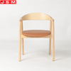 Simple Style Hotel Indoor Cushion Seat Chair Ash Timber Frame Dining Chair With Armrests