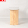 Customized Colors Table Stone Top And Ash Timber Base Desk For Study Work