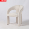 Nordic Living Room Sofa Chair White Fabric Solid Wood Frame Armchair All in fabric or PU upholstery