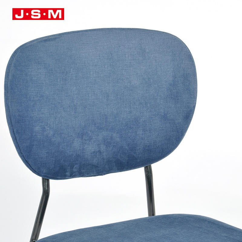 High Quality Luxury Italian Restaurant Foam And Fabric Dining Room Chairs Metal Legs