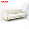 Nordic Modular Sectional L Furniture Wooden 3 Seater Leather Living Room Lounge 3 Seat Sofa