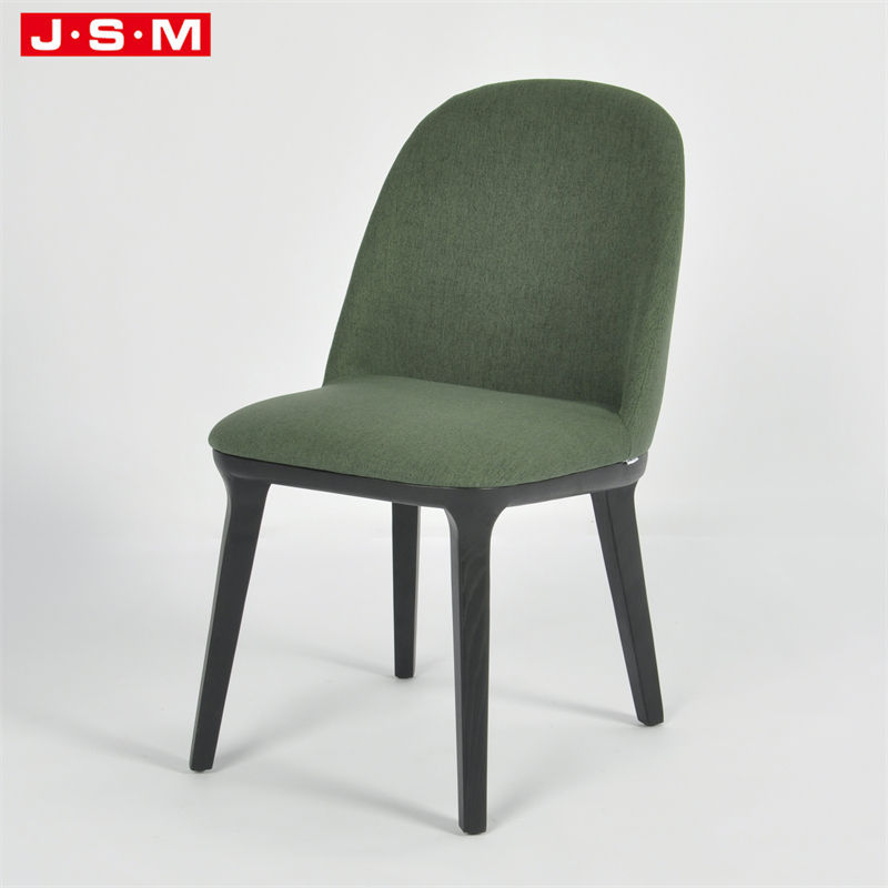 Luxury Italy Hotel Wood Long Back Pu Cushion Slipcovered Dining Chair