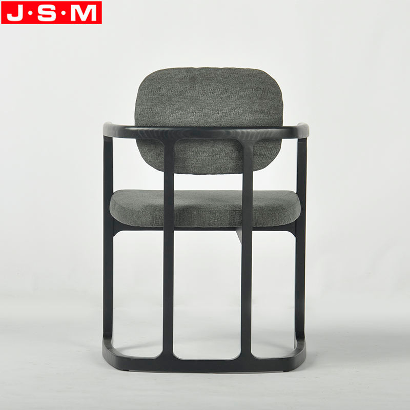 Modern Design Home Furniture Fabric Upholstery Ash Timber Base Dining Chairs