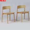 New Product Kitchen Furniture Chair Armless Wooden Ash Timber Frame Dining Chair