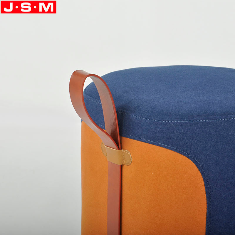 Handy Portable Stool Modern Living Room Seating Small Upholstered Ottoman Stool