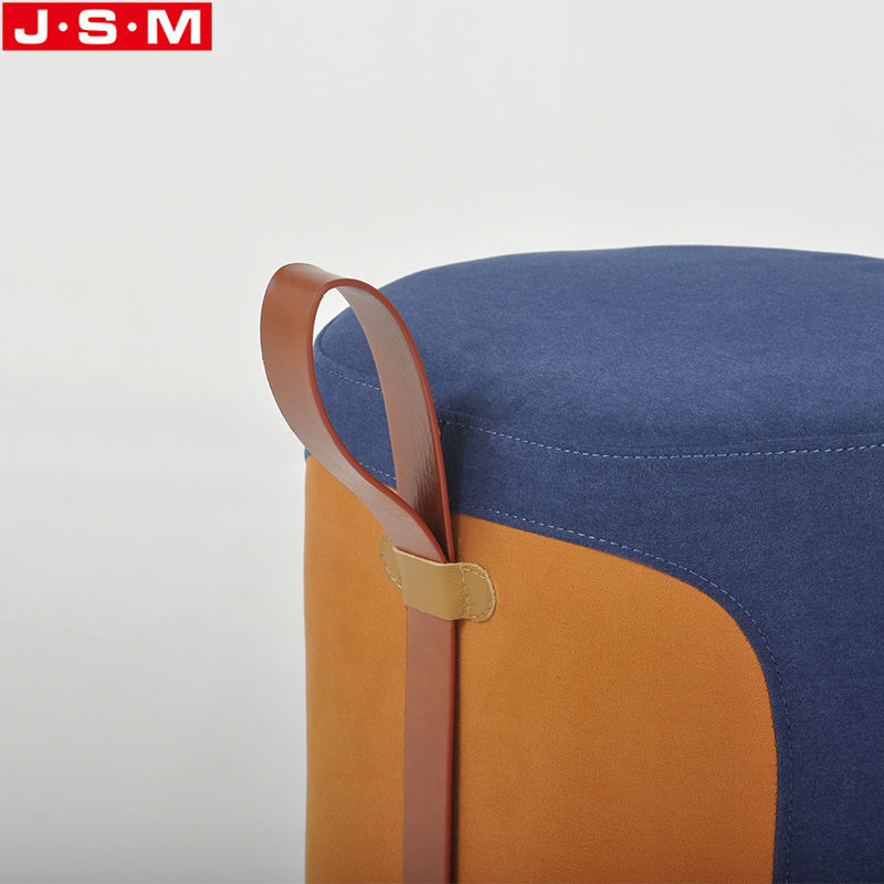 Handy Portable Stool Modern Living Room Seating Small Upholstered Ottoman Stool