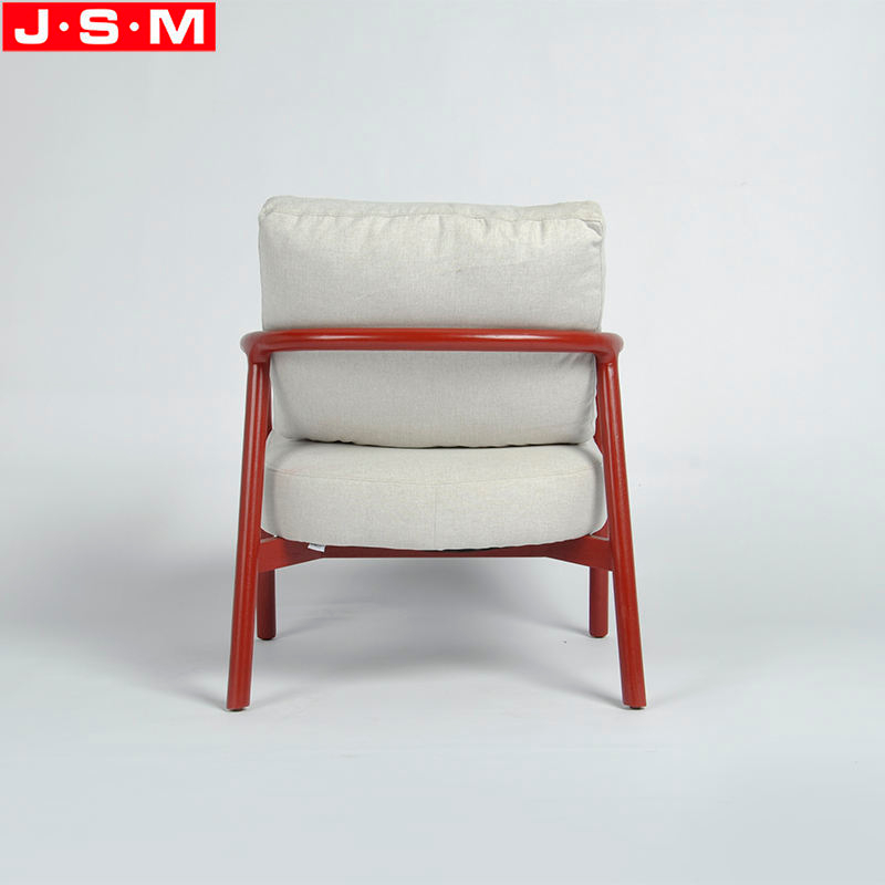 Factory Wholesale Wooden Armchair Moveable Cushion Seat And Back Relax Accent Chairs