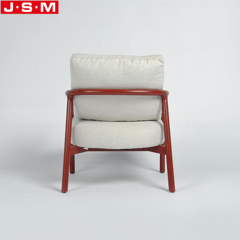 Factory Wholesale Wooden Armchair Moveable Cushion Seat And Back Relax Accent Chairs