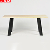 Ash Timber Base Wooden Restaurant Veneer Table Top Dining Room Table